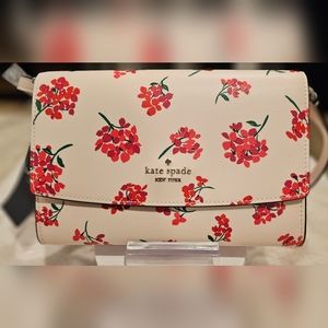 Kate Spade Perry Floral Leather Crossbody, NWT